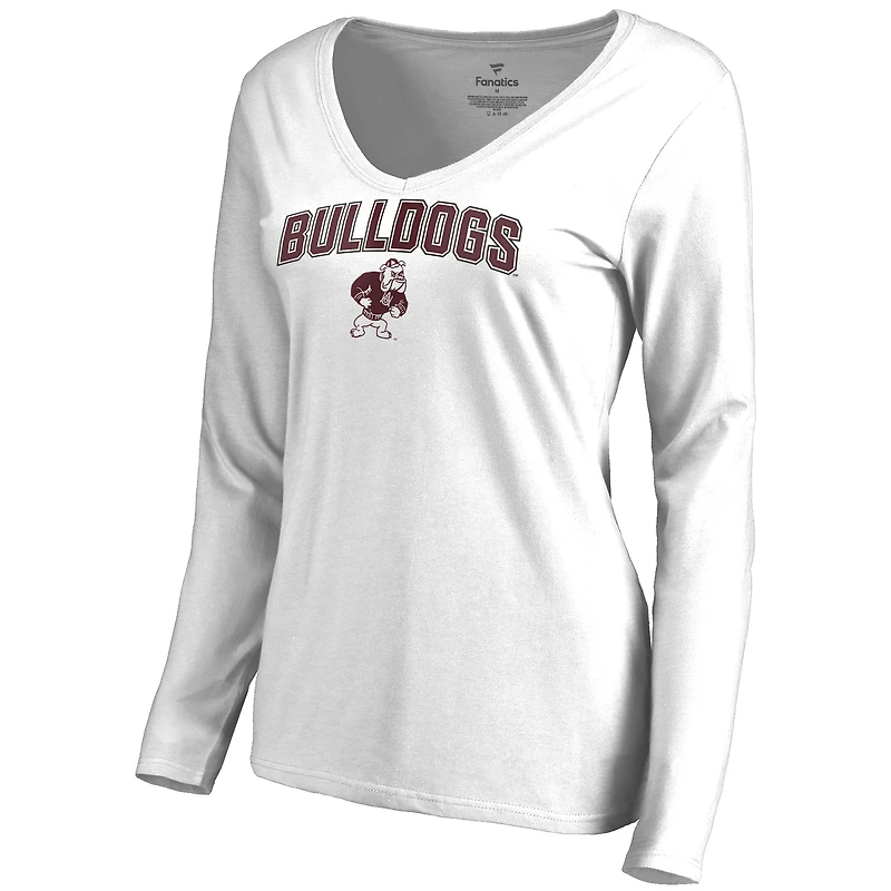 Women's White Alabama A&M Bulldogs Proud Mascot Long Sleeve T-Shirt