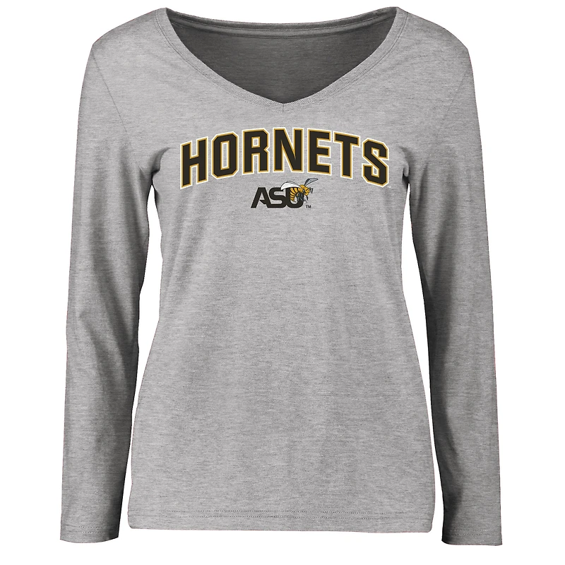 Women's Ash Alabama State Hornets Proud Mascot Long Sleeve T-Shirt