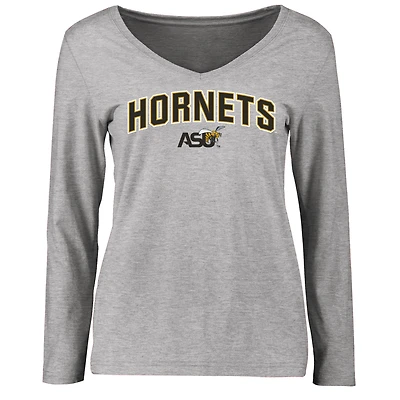 Women's Ash Alabama State Hornets Proud Mascot Long Sleeve T-Shirt