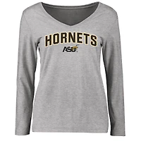 Women's Ash Alabama State Hornets Proud Mascot Long Sleeve T-Shirt