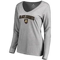 Women's Ash Army Black Knights Proud Mascot Long Sleeve T-Shirt