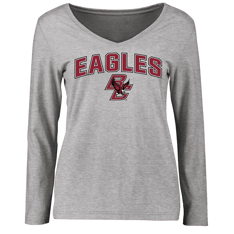 Women's Ash Boston College Eagles Proud Mascot Long Sleeve T-Shirt