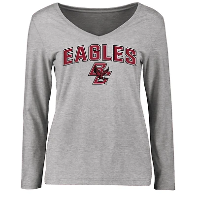 Women's Ash Boston College Eagles Proud Mascot Long Sleeve T-Shirt