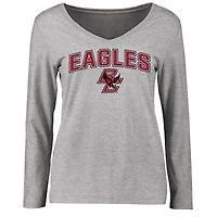 Women's Ash Boston College Eagles Proud Mascot Long Sleeve T-Shirt