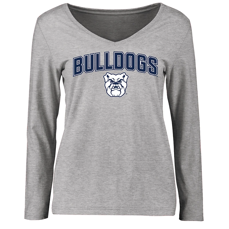 Women's Ash Butler Bulldogs Proud Mascot Long Sleeve T-Shirt