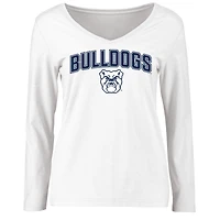 Women's White Butler Bulldogs Proud Mascot Long Sleeve T-Shirt