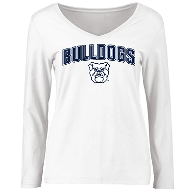 Women's White Butler Bulldogs Proud Mascot Long Sleeve T-Shirt