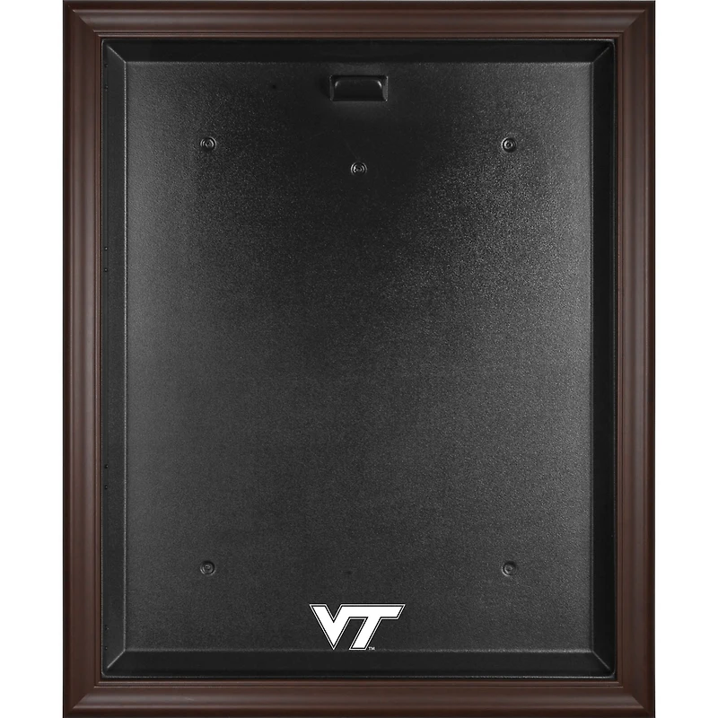 Virginia Tech Hokies Brown Framed Logo Jersey Display Case