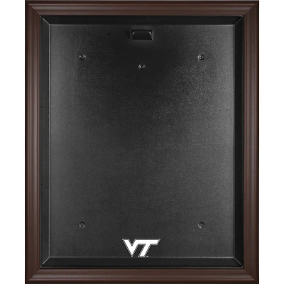 Virginia Tech Hokies Brown Framed Logo Jersey Display Case