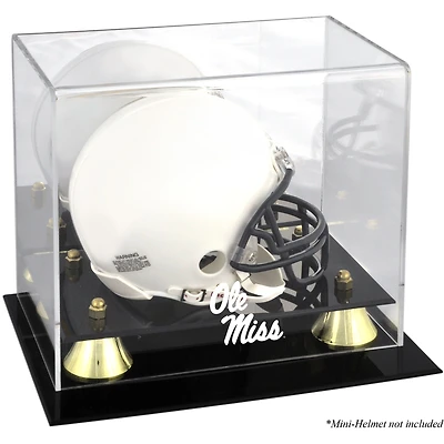 Ole Miss Rebels Golden Classic Logo Mini Helmet Display Case