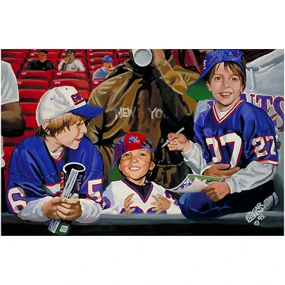NY Giants Deacon Jones Foundation "A Day at the Game" Fine Art Canvas Print 24" x 36" by Artist Edgar Brown