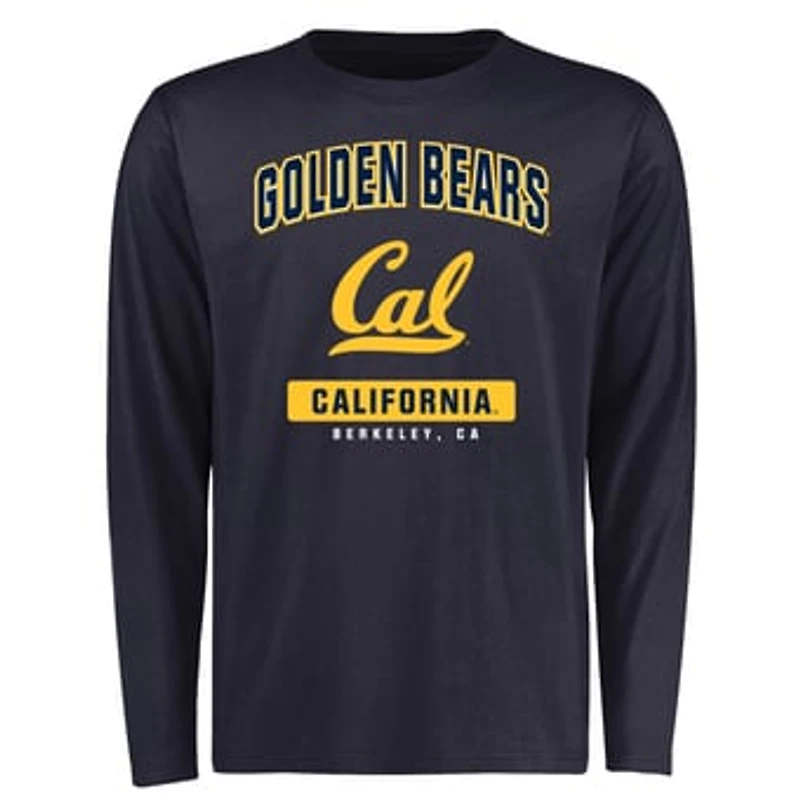 Men's Navy Cal Bears Campus Icon Long Sleeve T-Shirt