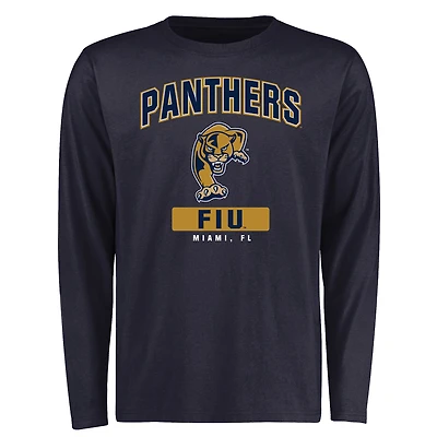 Men's Navy FIU Panthers Campus Icon Long Sleeve T-Shirt