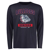 Men's Navy Gonzaga Bulldogs Campus Icon Long Sleeve T-Shirt