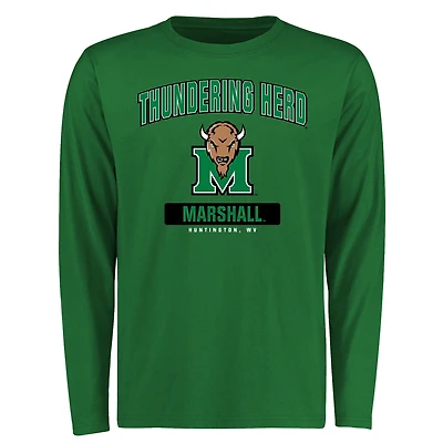 Men's Kelly Green Marshall Thundering Herd Campus Icon Long Sleeve T-Shirt