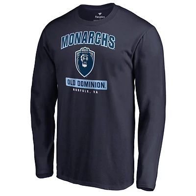 Men's Navy Old Dominion Monarchs Campus Icon Long Sleeve T-Shirt