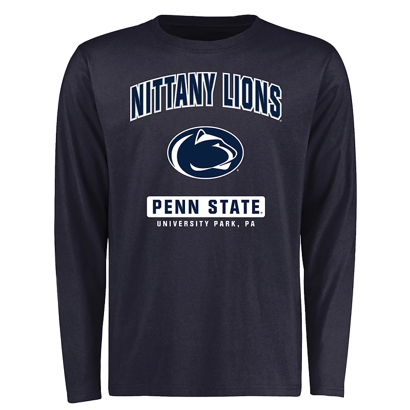 Men's Navy Penn State Nittany Lions Campus Icon Long Sleeve T-Shirt