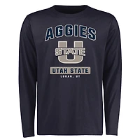 Men's Navy Utah State Aggies Campus Icon Long Sleeve T-Shirt