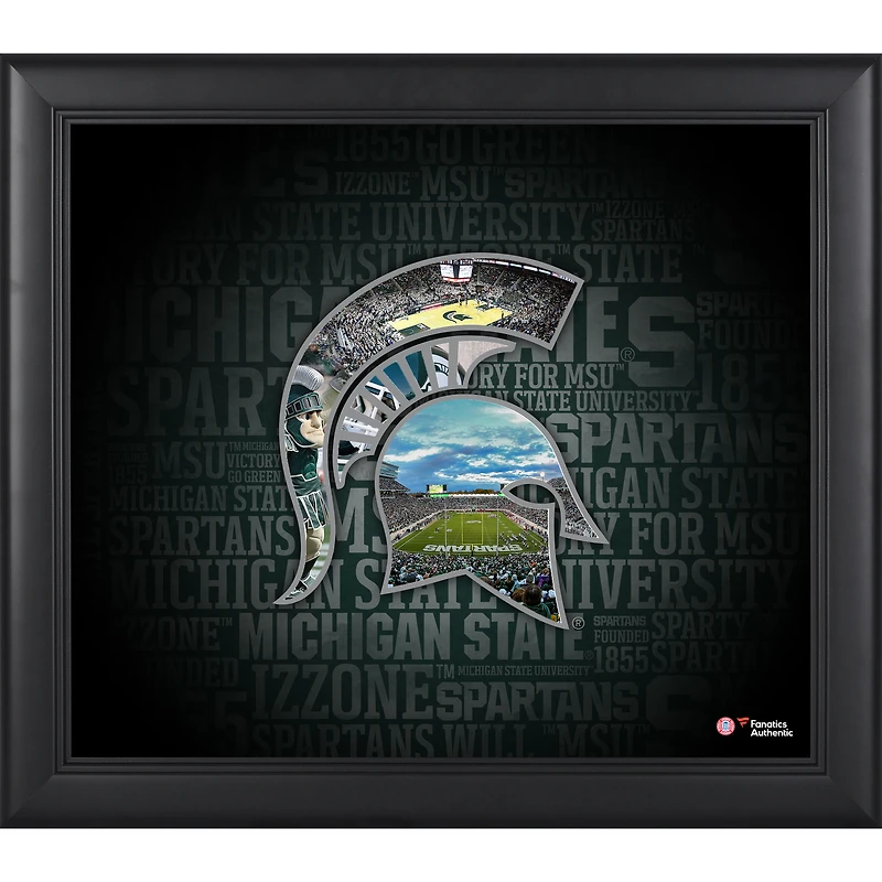Michigan State Spartans Framed 15'' x 17'' Team Heritage Collage