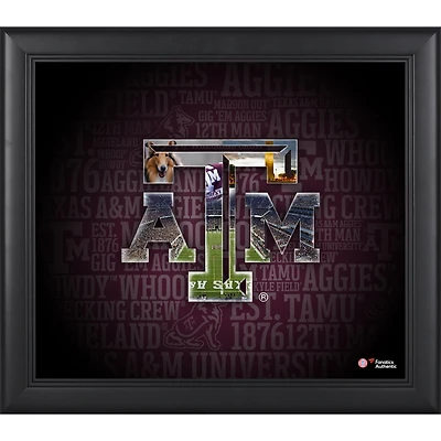 Texas A&M Aggies Framed 15'' x 17'' Team Heritage Collage