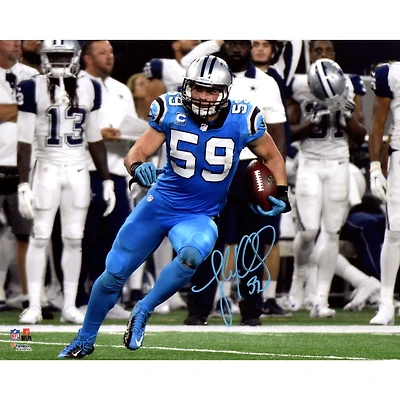 Luke Kuechly Carolina Panthers Autographed 8" x 10" Color Rush Photograph