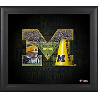 Michigan Wolverines Framed 15'' x 17'' Team Heritage Collage