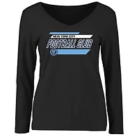 Women's Black New York City FC Rising Bars Long Sleeve T-Shirt