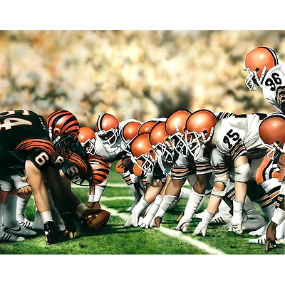 Cleveland Browns vs. Cincinnati Bengals Deacon Jones Foundation 30" x 40" Fine Art Canvas Print by Artist Dan Tearle