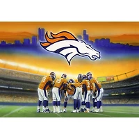 Denver Broncos Deacon Jones Foundation "In a Huddle" Fine Art Canvas Print 28" x 40" by Artist Ben Teeter