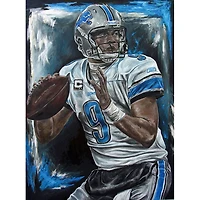 Detroit Lions Deacon Jones Foundation "Rocket Arm" Fine Art Canvas Print 30" x 40" by Artist David Courson