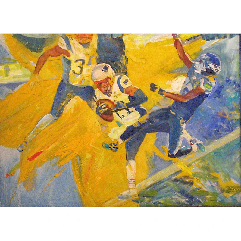 New England Patriots Deacon Jones Foundation "Unforgettable" Fine Art Canvas Print 18" x 24" by Artist David Schock