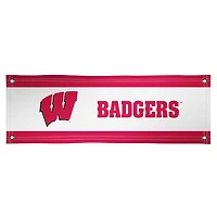 White Wisconsin Badgers 2' x 6' Vinyl Banner