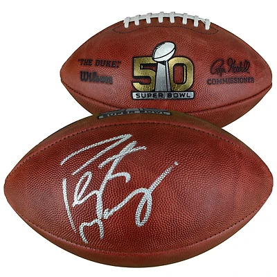 Peyton Manning Denver Broncos Autographed Super Bowl 50 Football