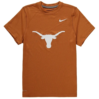 Youth Nike Texas Longhorns Texas Orange Logo Legend Performance T-Shirt