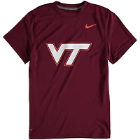 Youth Nike Virginia Tech Hokies Maroon Logo Legend Performance T-Shirt
