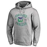 Men's Ash Hartford Whalers Heritage Pullover Hoodie