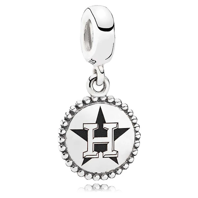 Women's Pandora Silver Houston Astros Dangle Unforgettable Moment Charm