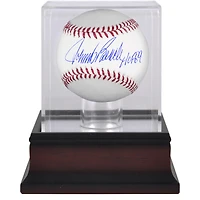 Johnny Bench Cincinnati Reds Autographed Baseball with "HOF 89" Inscription and Mahogany Baseball Display Case