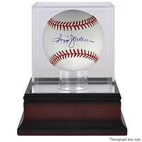 Reggie Jackson New York Yankees Autographed Baseball and Mahogany Baseball Display Case