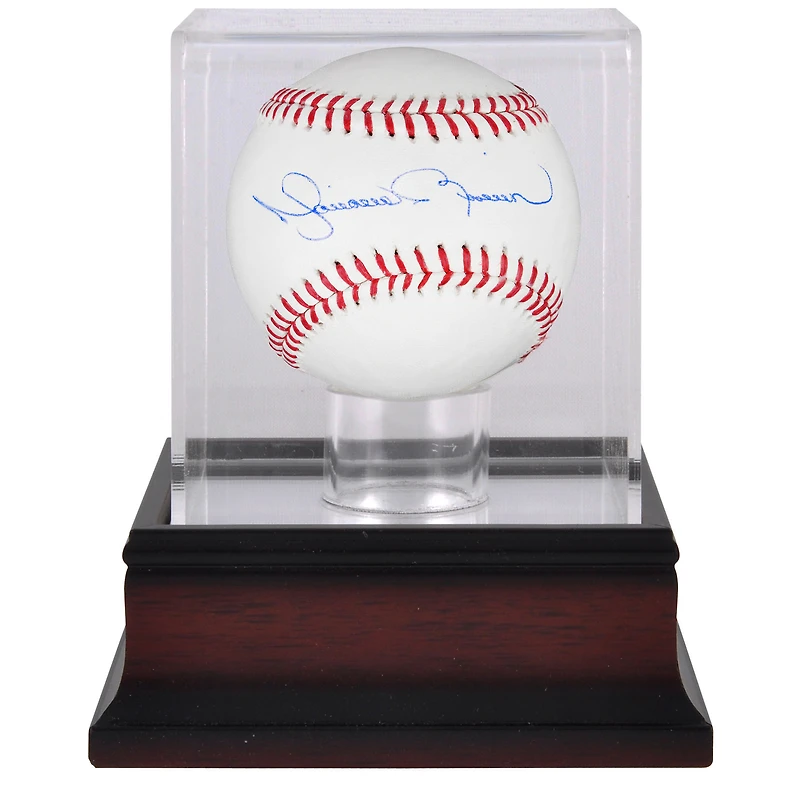 Mariano Rivera New York Yankees Autographed Baseball and Mahogany Baseball Display Case