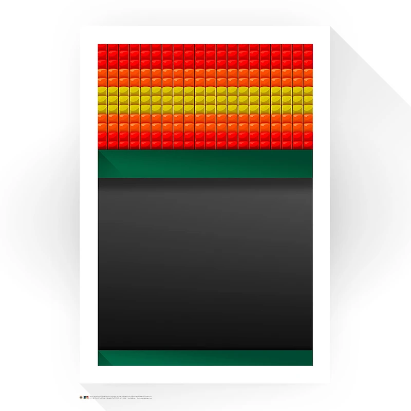 Houston Astros 14" x 20" Astrodome Upper Deck Minimalist Art Giclee Print