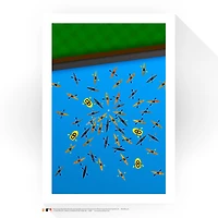San Francisco Giants 17" x 26" AT&T Park McCovey Cove Minimalist Art Giclee Print