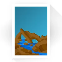 Los Angeles Angels 24" x 32" Angel Stadium The Rock Pile Minimalist Art Giclee Print