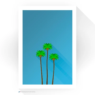 Los Angeles Dodgers 24" x 32" Dodger Stadium The Three Sisters Minimalist Art Giclee Print