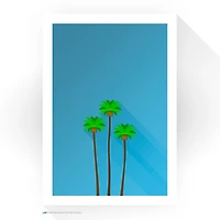 Los Angeles Dodgers 24" x 32" Dodger Stadium The Three Sisters Minimalist Art Giclee Print