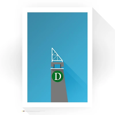 Pittsburgh Pirates 24" x 32" Three Rivers Stadium Gate D Minimalist Art Giclee Print