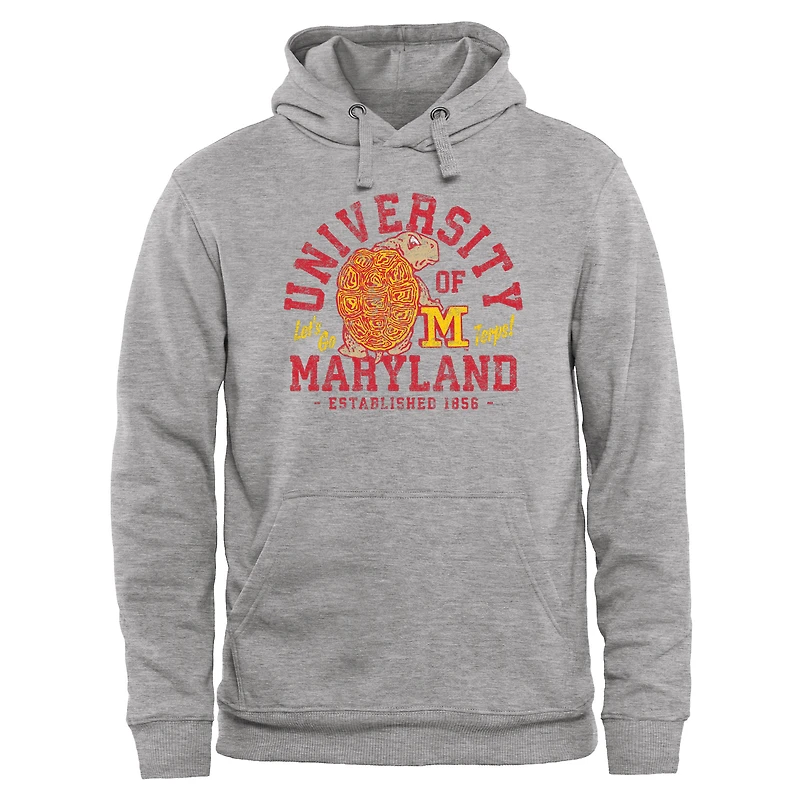 Men's Ash Maryland Terrapins Lets Go Terps Pullover Hoodie