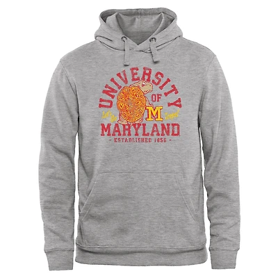 Men's Ash Maryland Terrapins Lets Go Terps Pullover Hoodie