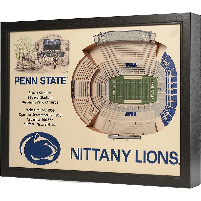 Penn State Nittany Lions 25.5" x 19.5" Beaver Stadium Stadium Views Wall Art