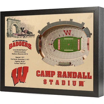 Wisconsin Badgers 25.5" x 19.5" Camp Randall Stadium Stadium Views Wall Art